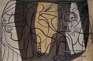  art - The Artist and His Model 1927 cubist Pablo Picasso